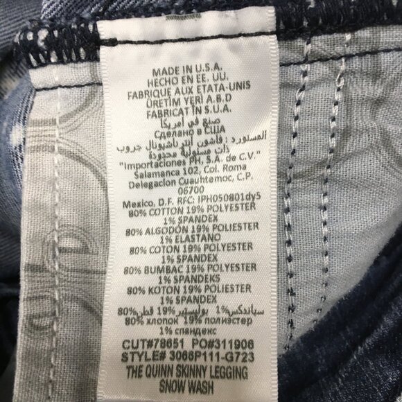 BEBE Medium Wash Bleached Distressed Ripped Knee 5 Pocket Skinny Jeans - Picture 3 of 13